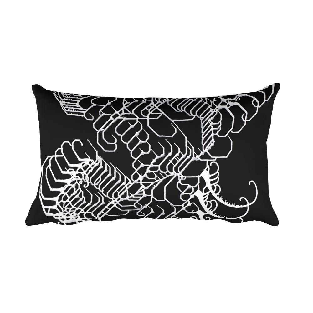 Energetic Elemental Rectangular Pillow