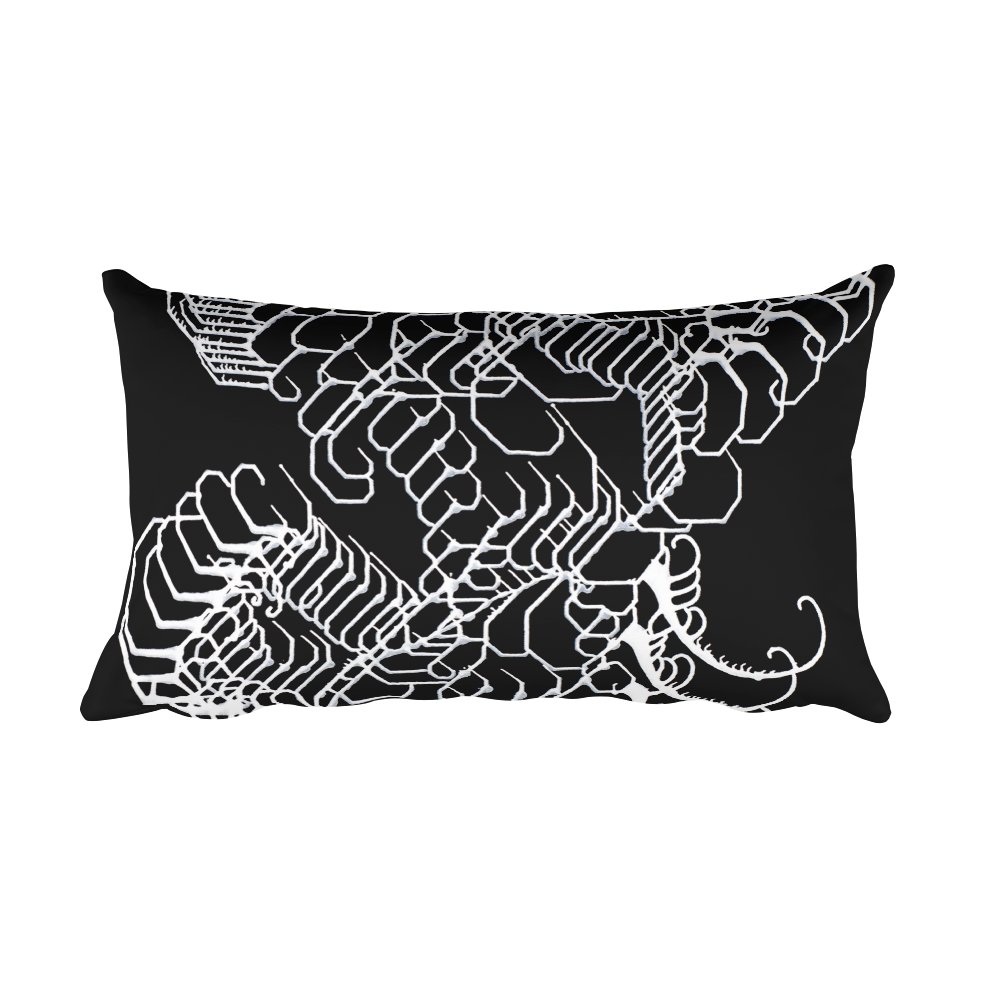 Vibratory Elemental Rectangular Pillow