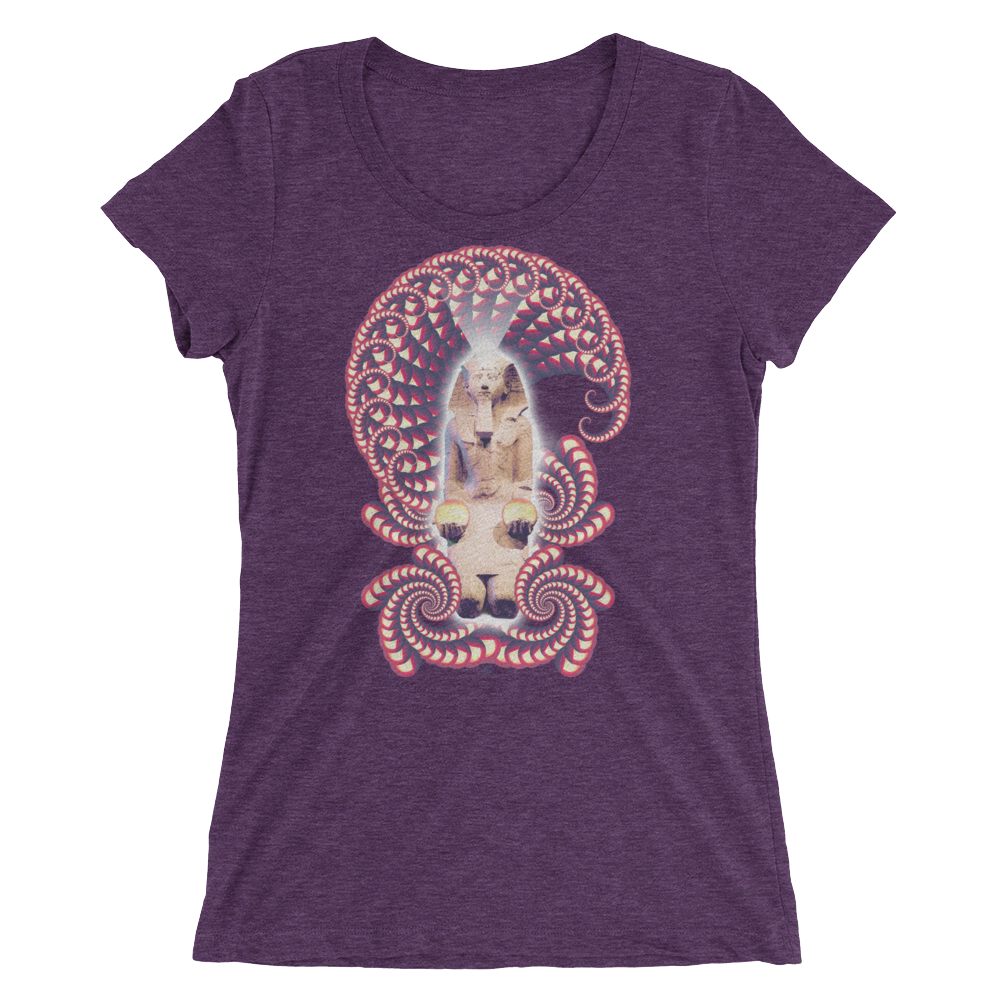 Women's Fractal Labyrinth Tri-blend T-shirt
