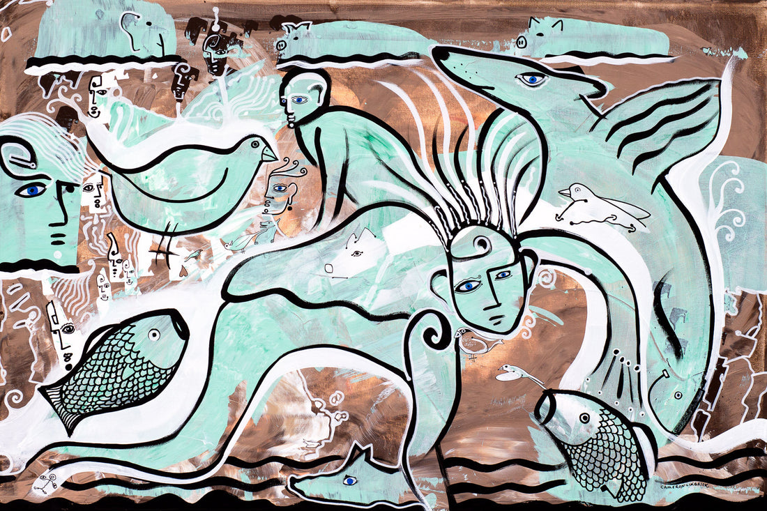 Aqua Angel by Cameron Limbrick - Acrylic Painting