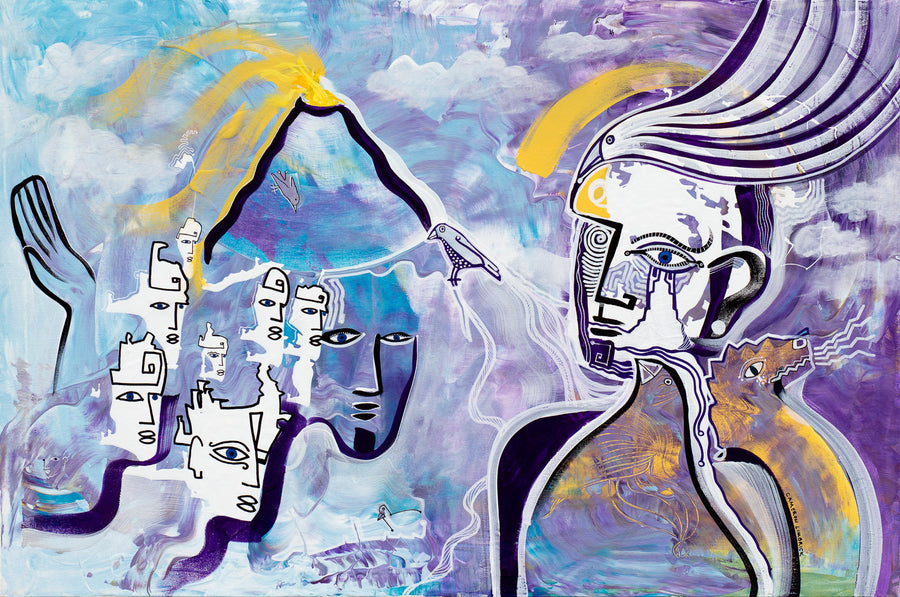 Eruption by Cameron Limbrick - Acrylic Painting
