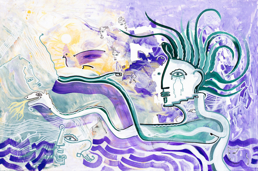 Eyes Set on Light by Cameron Limbrick - Acrylic Painting