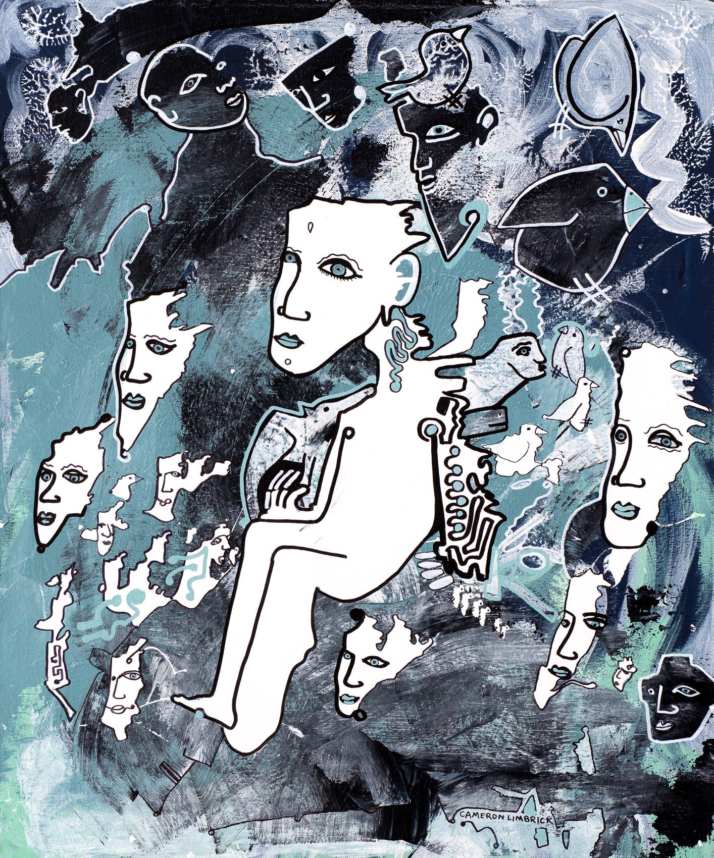 Face Place by Cameron Limbrick - Acrylic Painting
