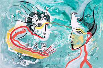 Mind Communication by Cameron Limbrick - Acrylic Painting