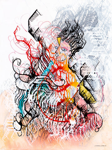 Moving into Abstract by Cameron Limbrick - Acrylic Painting
