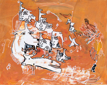 Orange Vision by Cameron Limbrick - Acrylic Painting