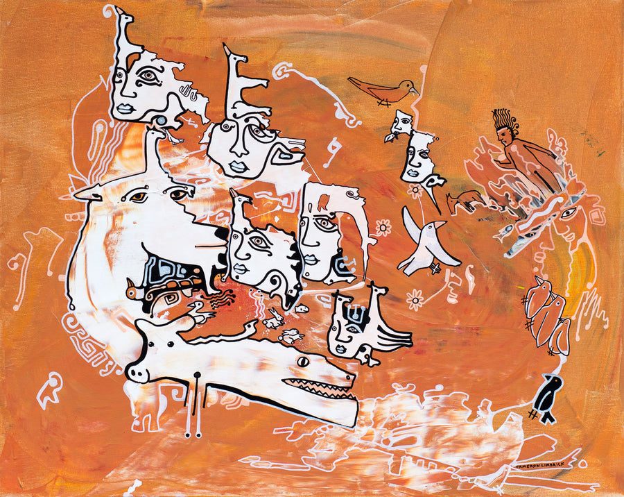 Orange Vision by Cameron Limbrick - Acrylic Painting