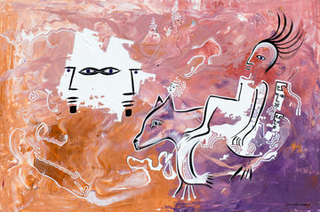 Riding Past Duality by Cameron Limbrick - Acrylic Painting