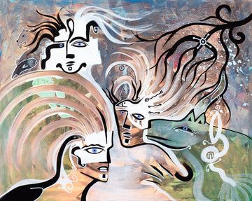 Spirit Animals by Cameron Limbrick - Acrylic Painting