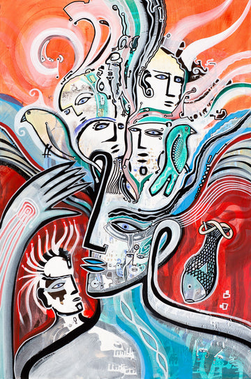 Thoughts by Cameron Limbrick - Acrylic Painting