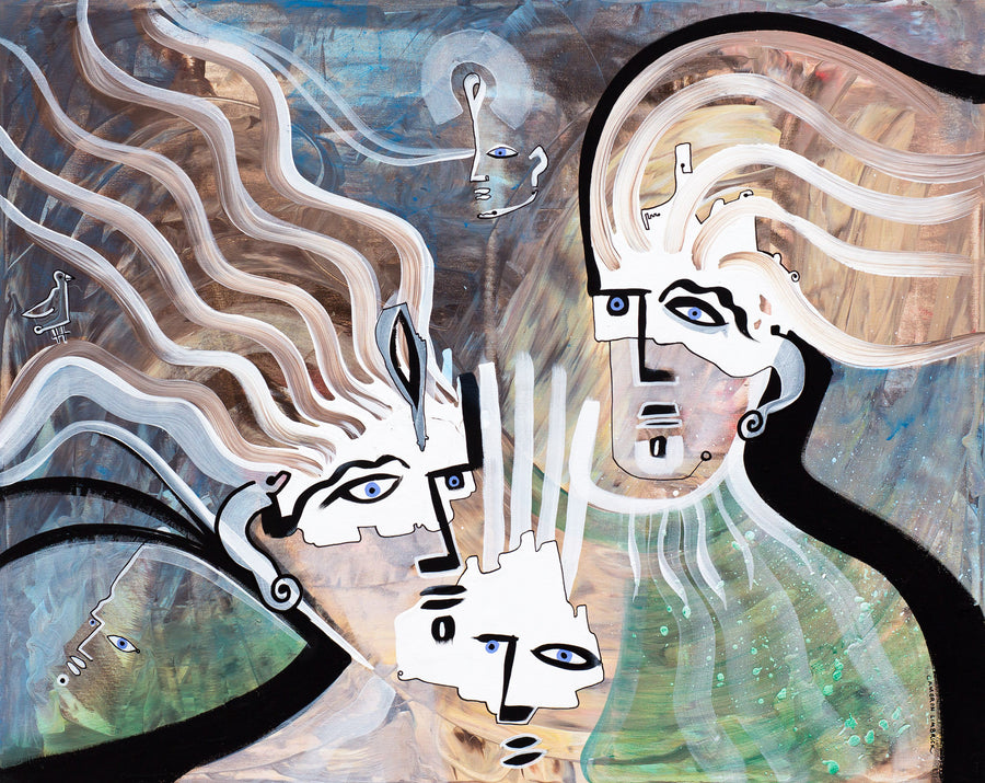 Three Seers by Cameron Limbrick - Acrylic Painting