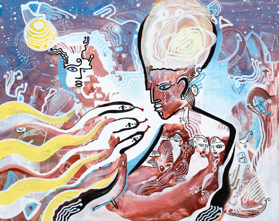 Three Snakes by Cameron Limbrick - Acrylic Painting