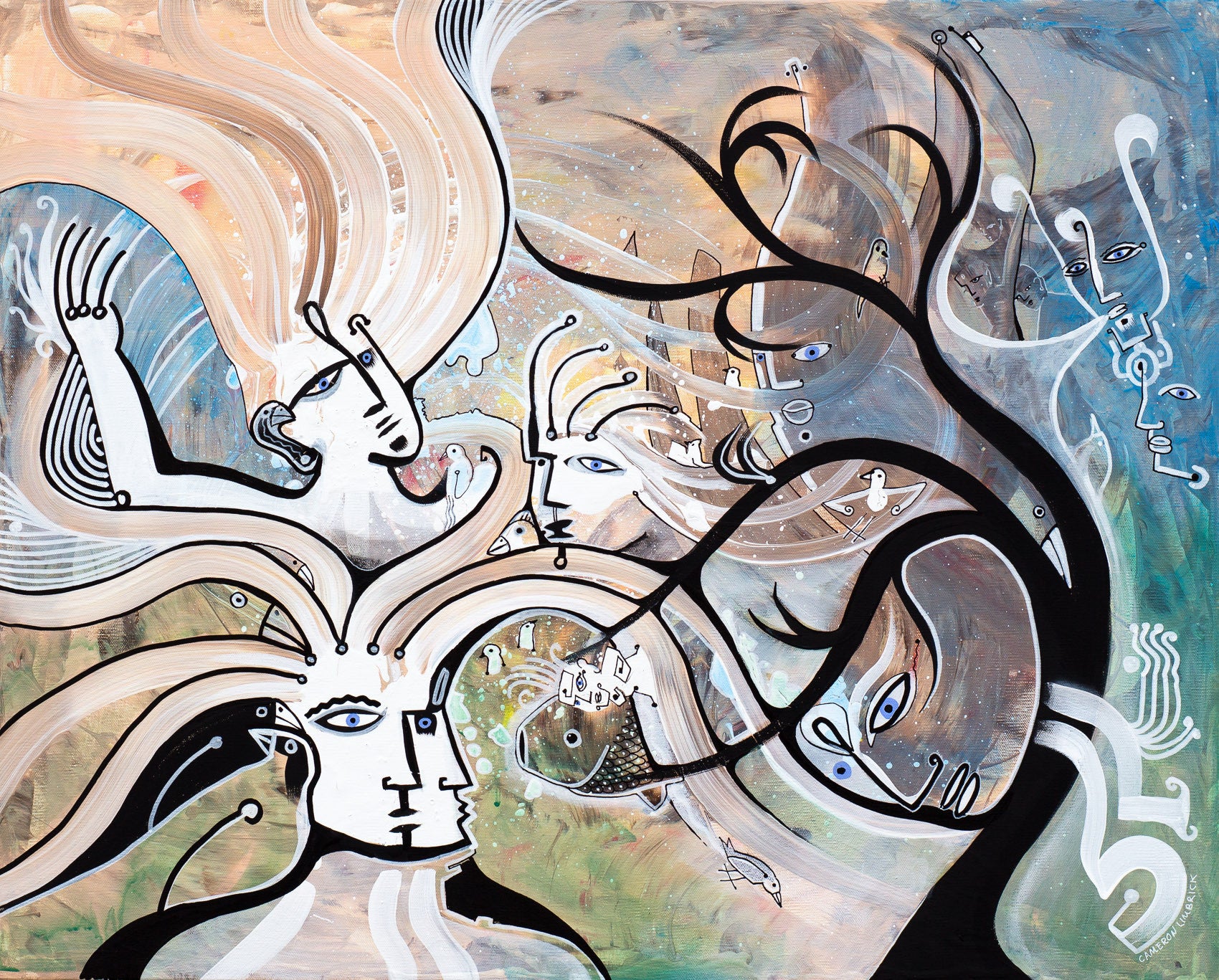 Tree Vision by Cameron Limbrick - Acrylic Painting