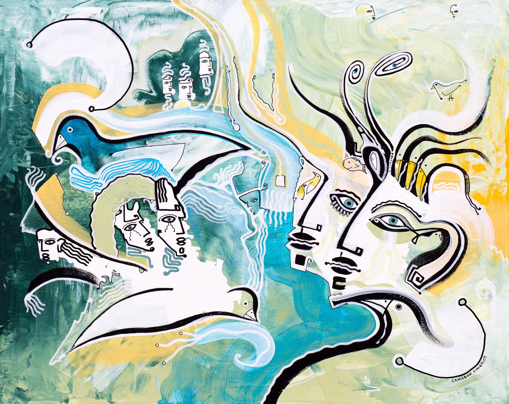 Twin Vision by Cameron Limbrick - Acrylic Painting