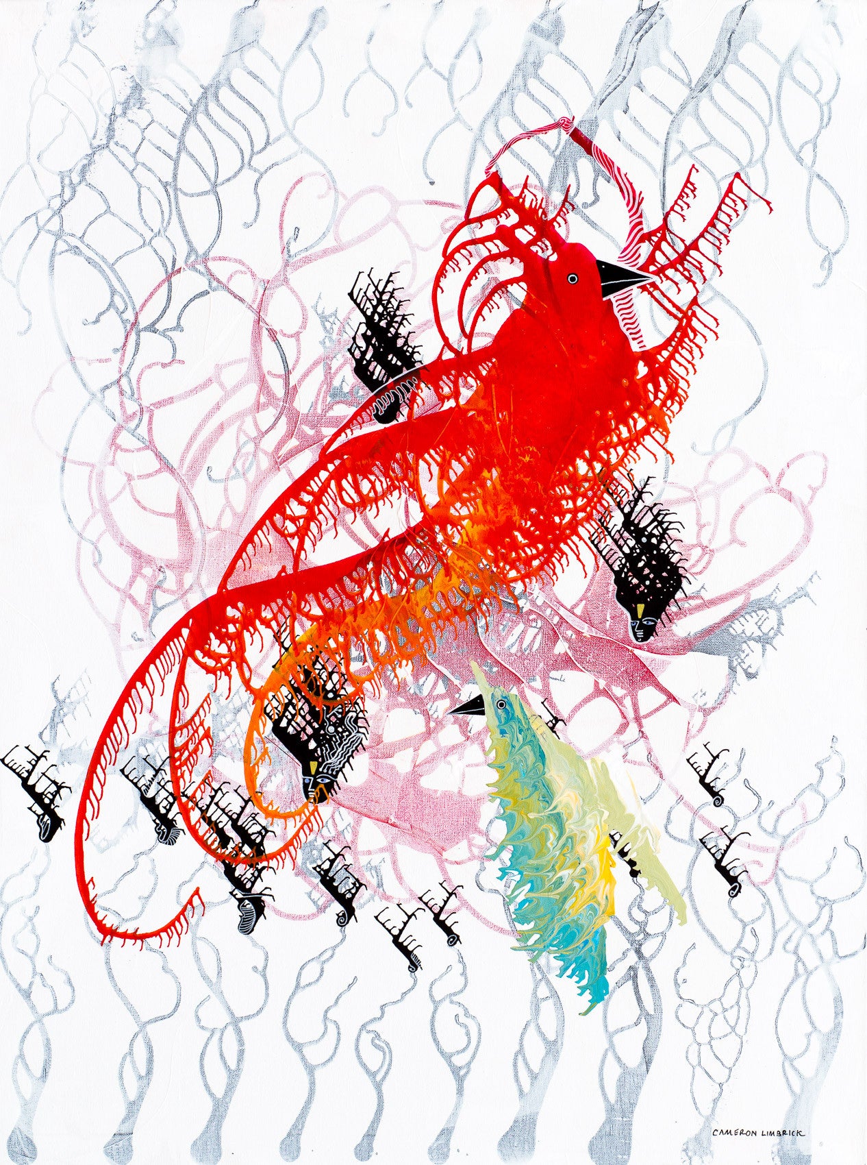 Two Birds by Cameron Limbrick - Acrylic Painting