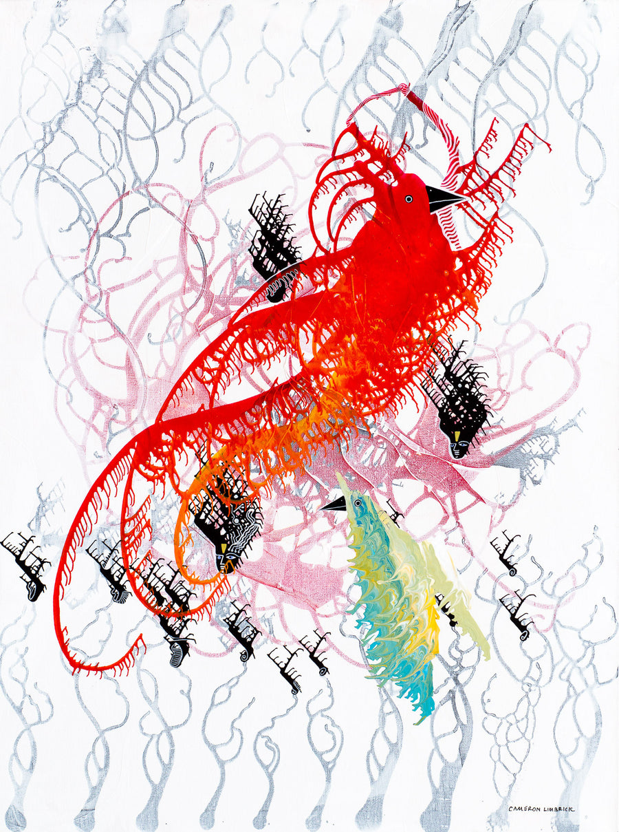 Two Birds by Cameron Limbrick - Acrylic Painting
