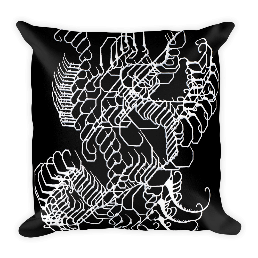 Vibratory Elemental Square Pillow