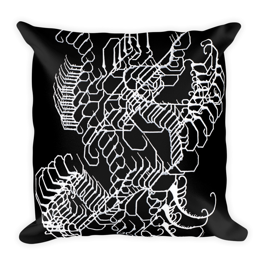 Vibratory Elemental Square Pillow
