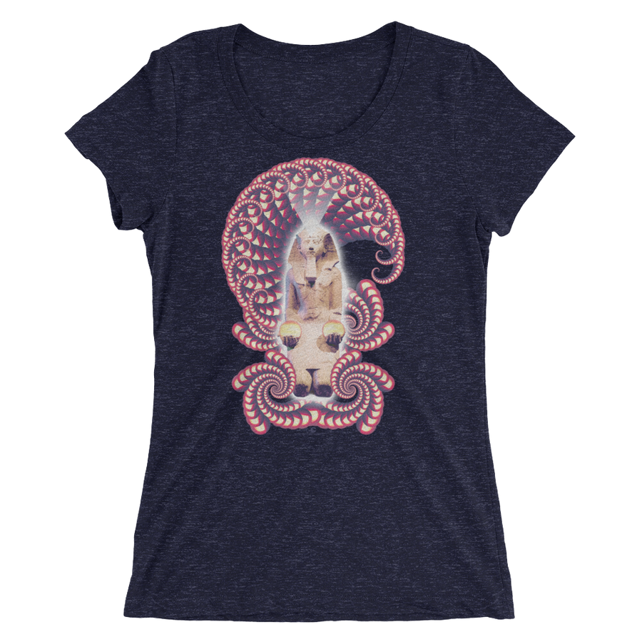 Women's Fractal Labyrinth Tri-blend T-shirt