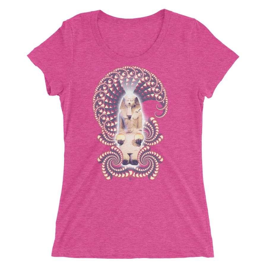 Women's Fractal Labyrinth Tri-blend T-shirt