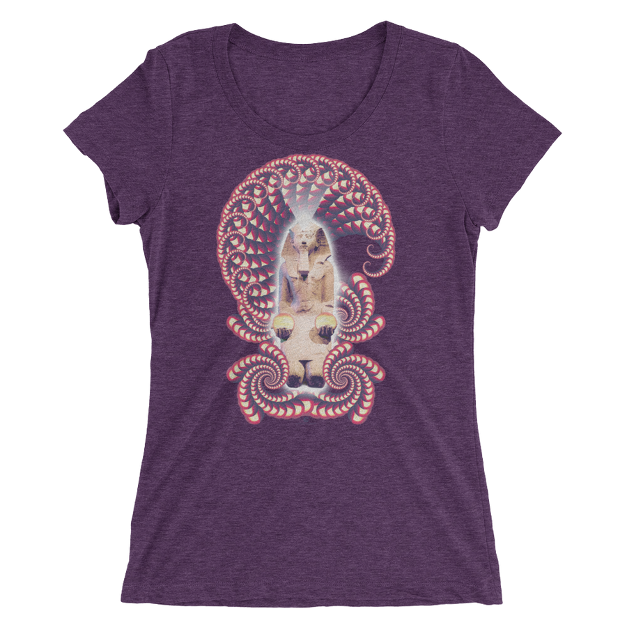 Women's Fractal Labyrinth Tri-blend T-shirt